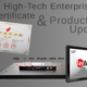 High-Tech Enterprise & products update